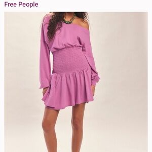 Free People Wisteria Pink mini dress